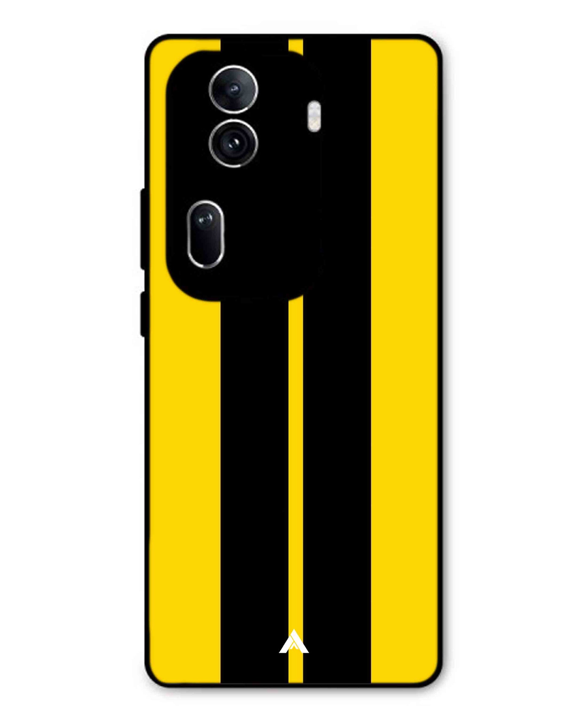 Stripe Pattern 4 Metal Back Cover Phone Case for Oppo Reno 11 Pro