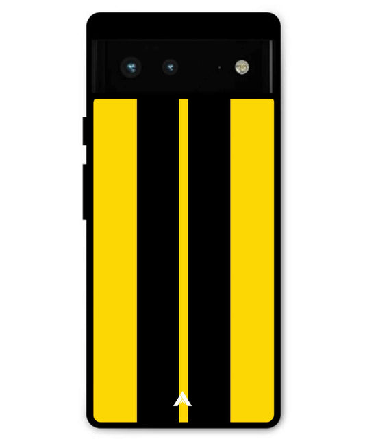 Stripe Pattern 4 Metal Back Cover Phone Case for Pixel 6A