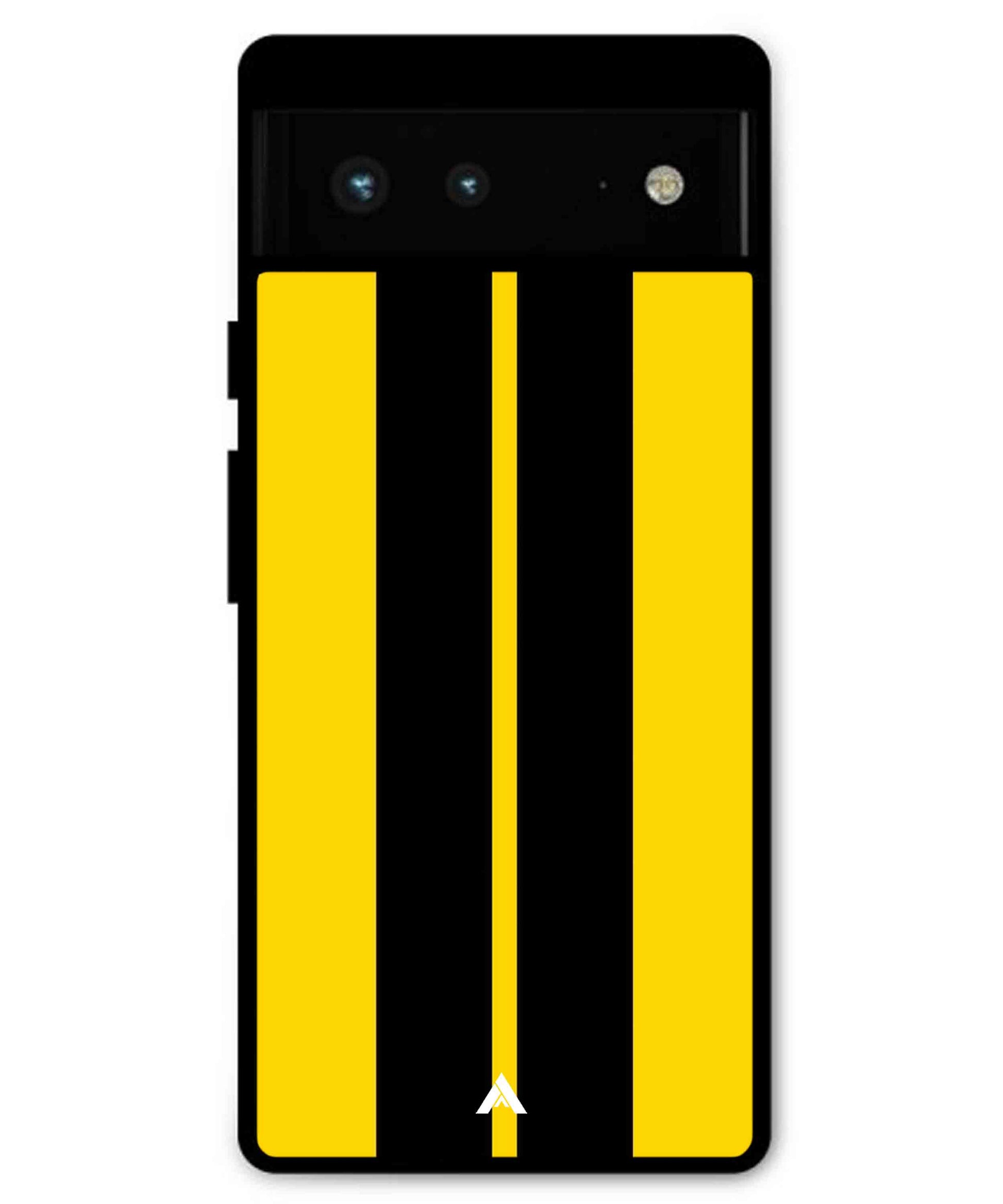 Stripe Pattern 4 Metal Back Cover Phone Case for Pixel 6 Pro