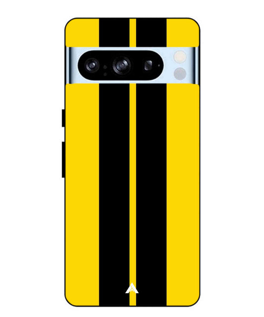 Stripe Pattern 4 Metal Back Cover Phone Case for Pixel 8 Pro