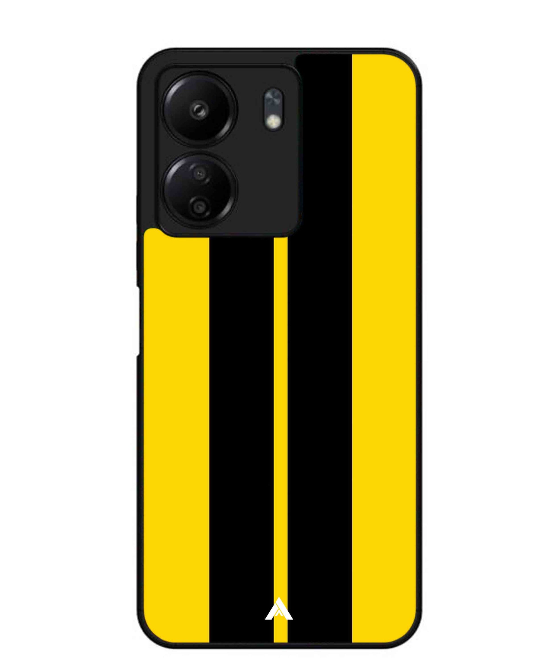 Stripe Pattern 4 Metal Back Cover Phone Case for Poco C65