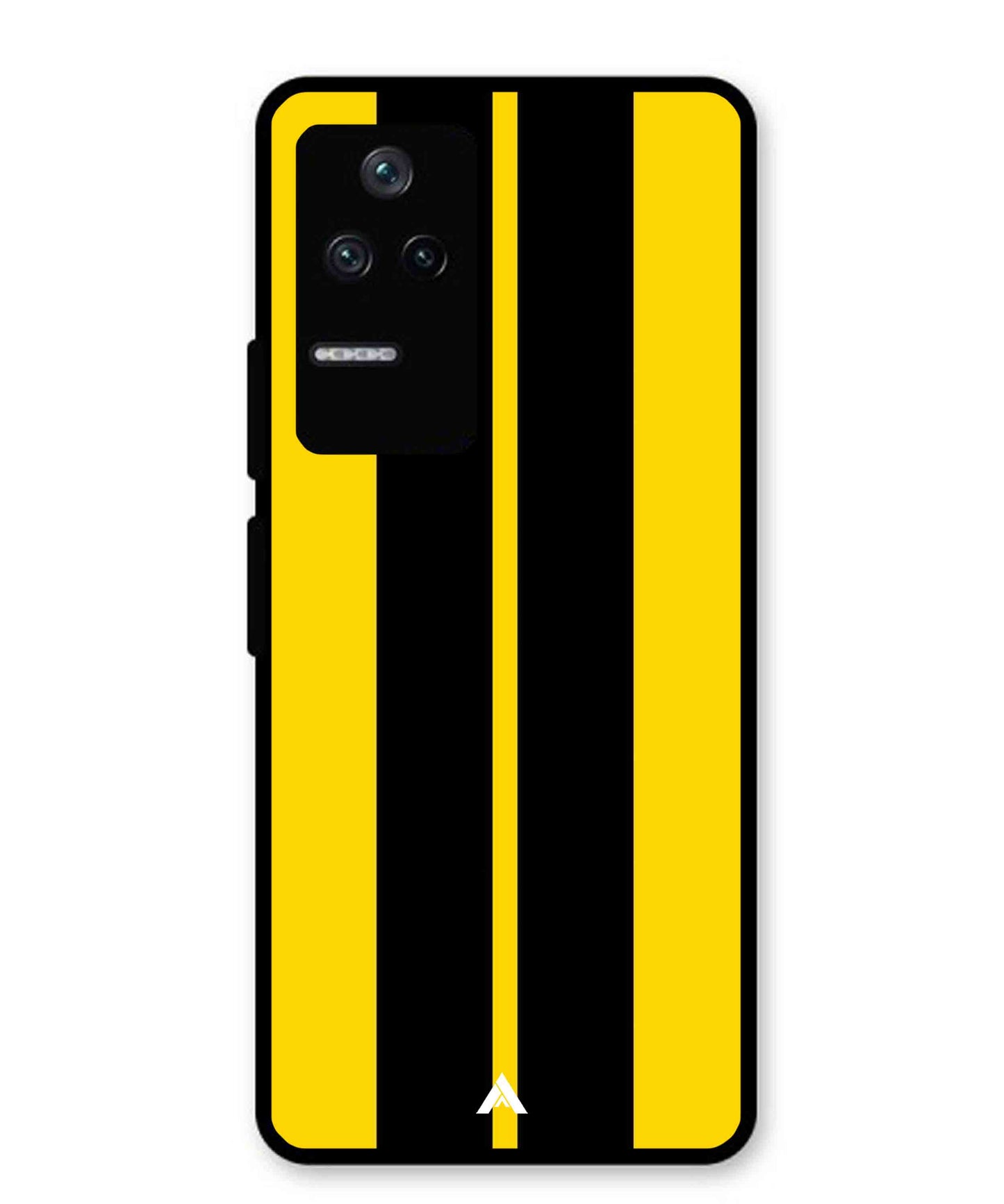 Stripe Pattern 4 Metal Back Cover Phone Case for Poco F4