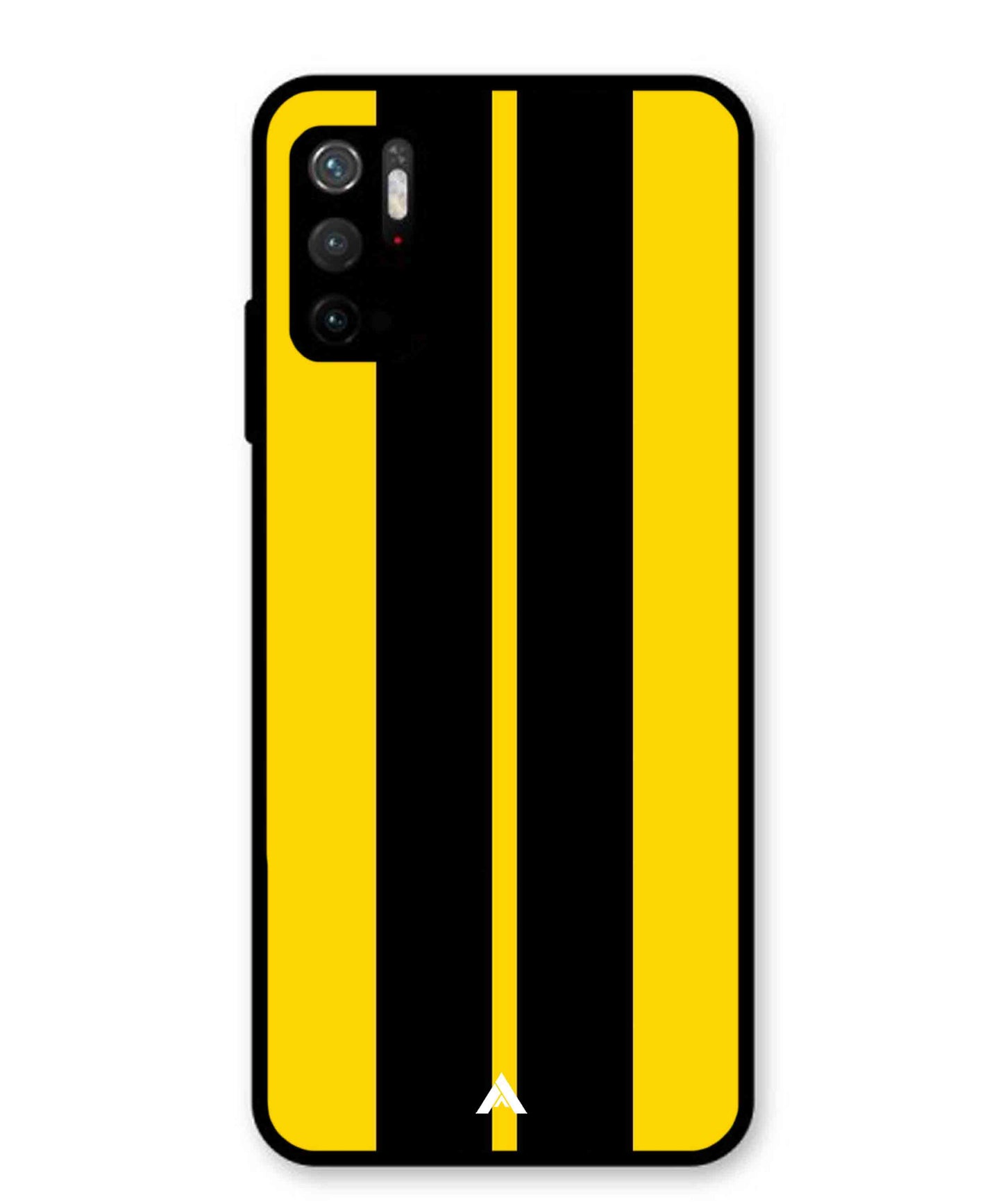 Stripe Pattern 4 Metal Back Cover Phone Case for Poco M3 Pro
