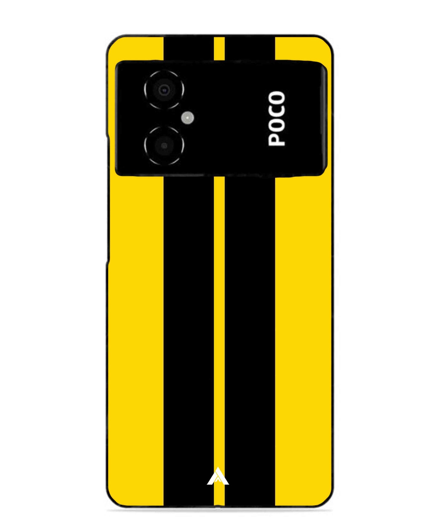 Stripe Pattern 4 Metal Back Cover Phone Case for Poco M4 5G
