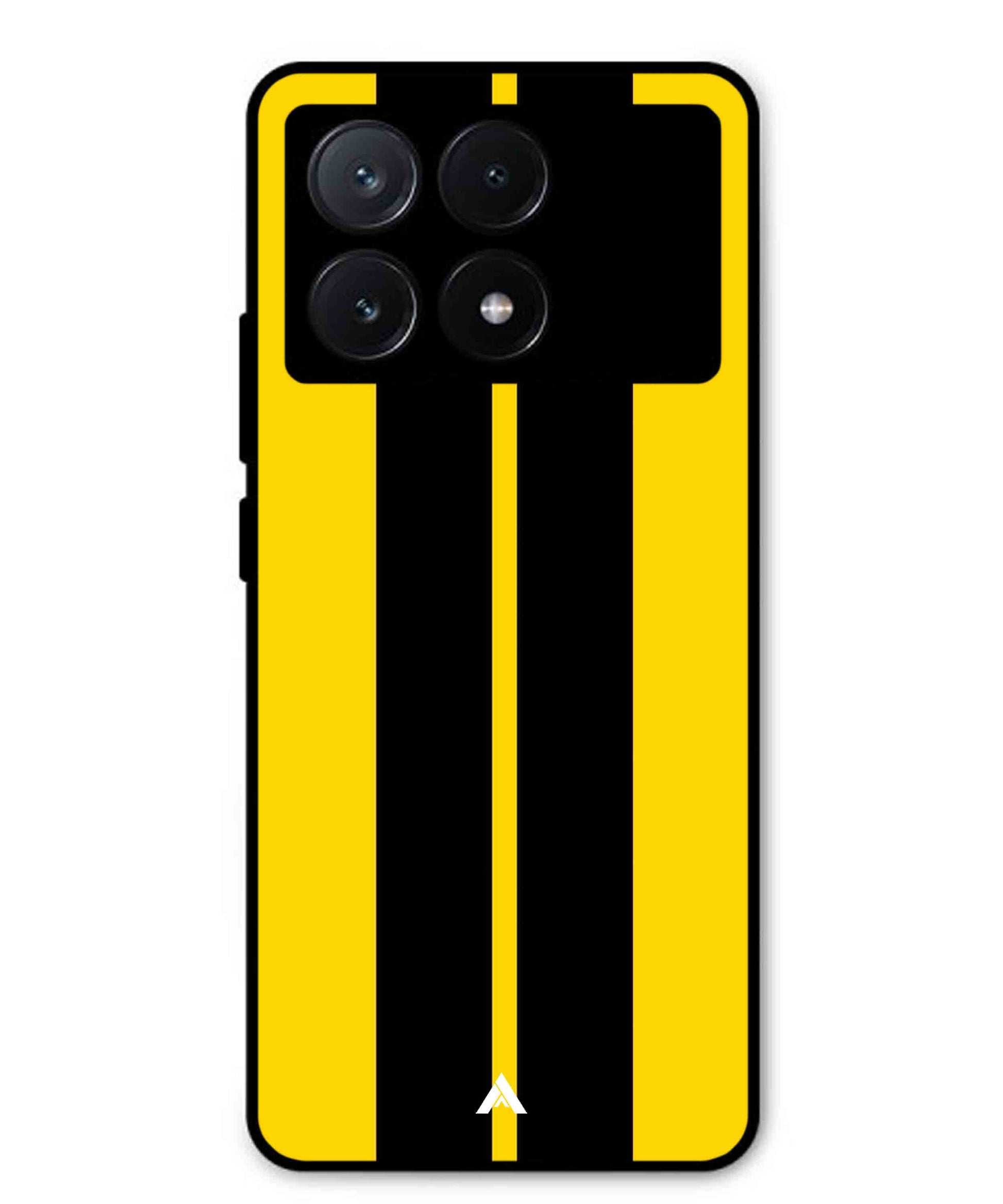 Stripe Pattern 4 Metal Back Cover Phone Case for Poco X6 Pro