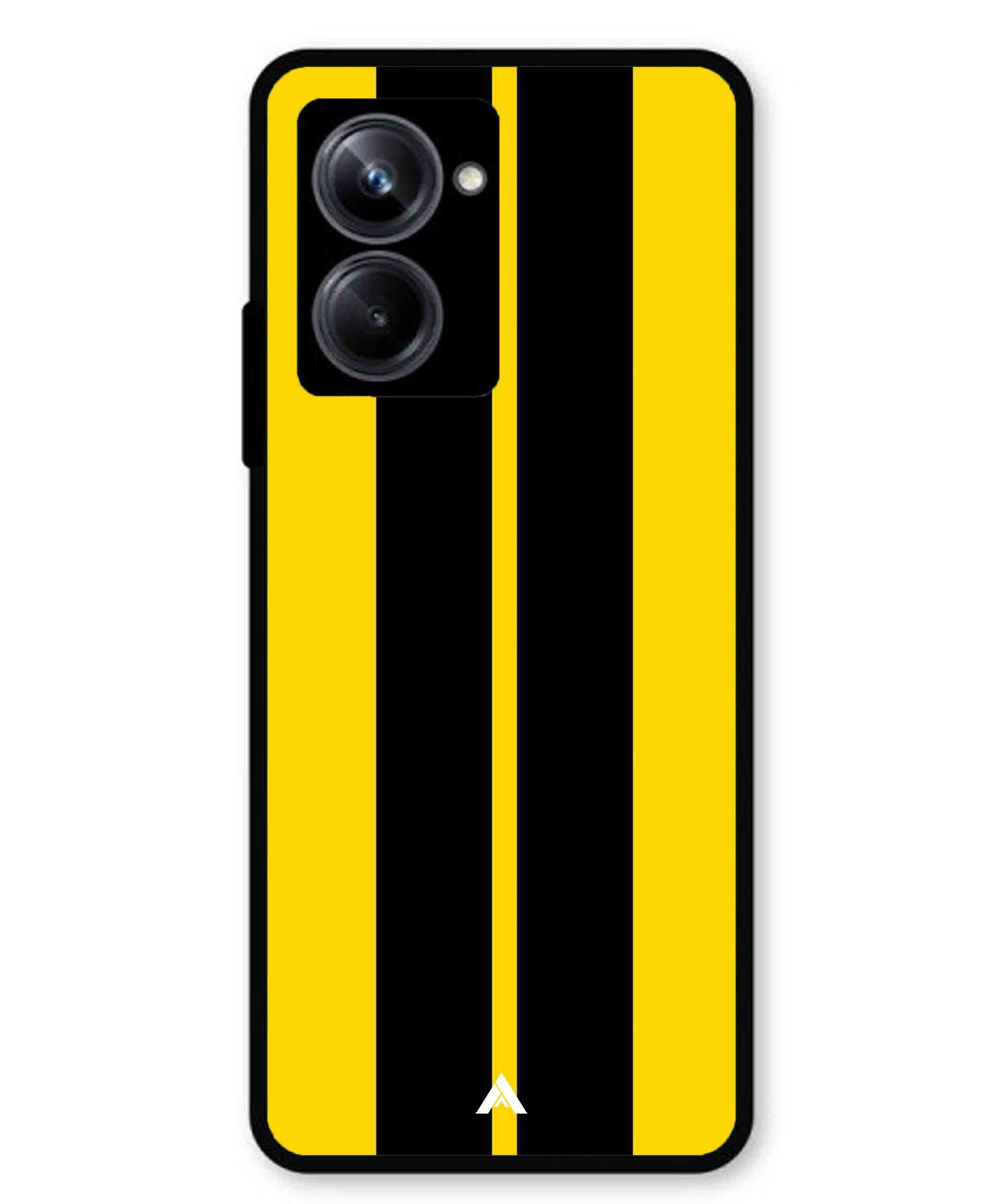 Stripe Pattern 4 Metal Back Cover Phone Case for Realme 10 Pro