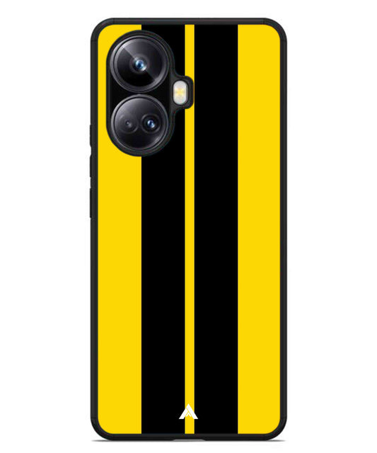 Stripe Pattern 4 Metal Back Cover Phone Case for Realme 10 Pro Plus