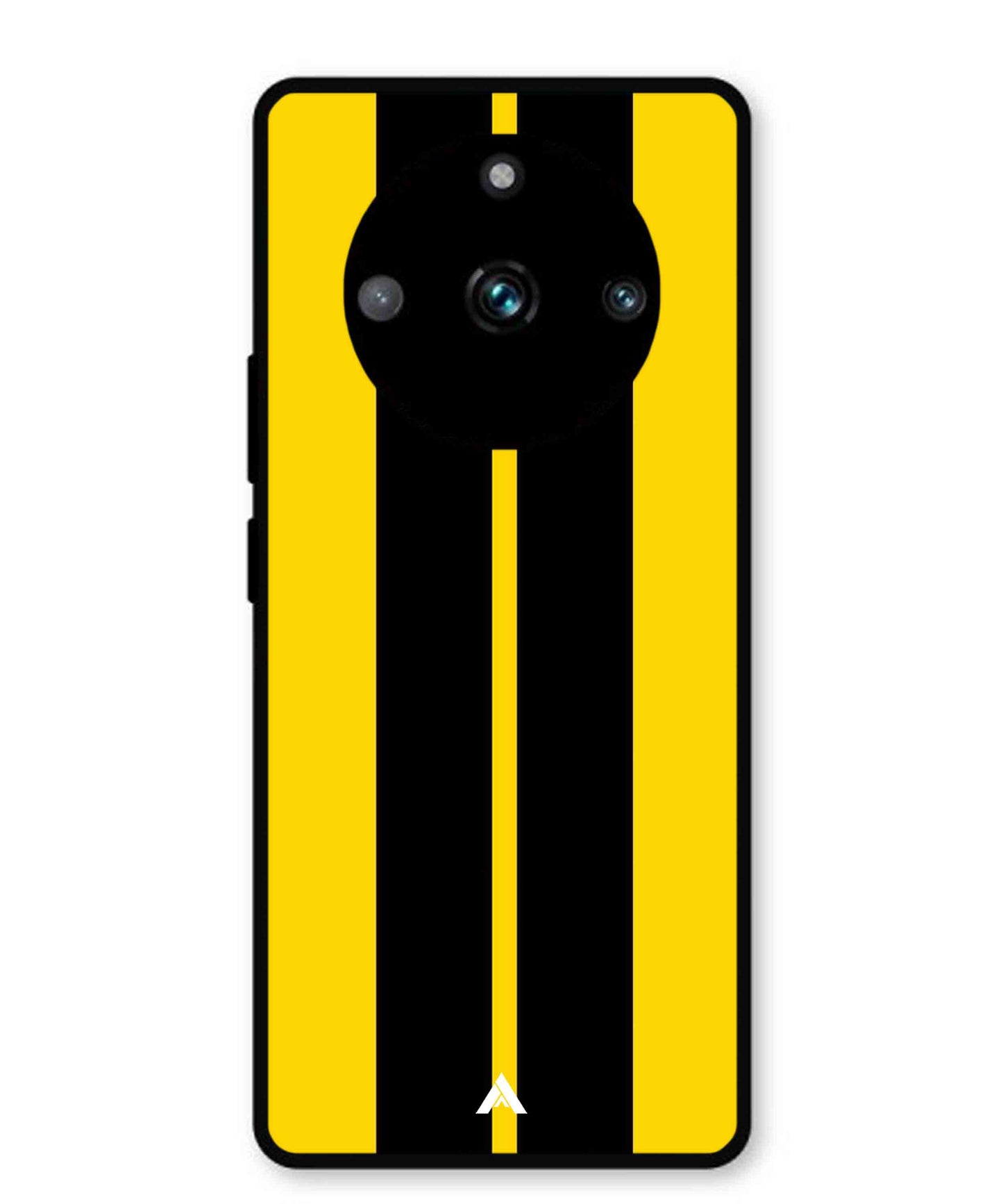 Stripe Pattern 4 Metal Back Cover Phone Case for Realme 11 Pro Plus