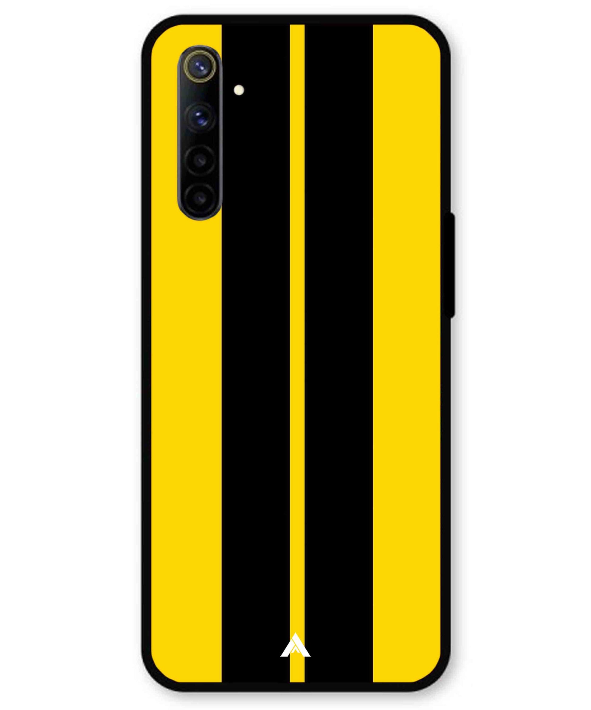 Stripe Pattern 4 Metal Back Cover Phone Case for Realme 6i