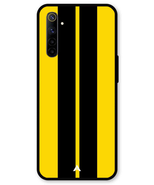 Stripe Pattern 4 Metal Back Cover Phone Case for Realme 6i