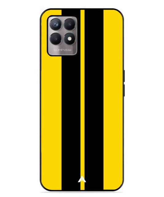 Stripe Pattern 4 Metal Back Cover Phone Case for Realme Narzo 50