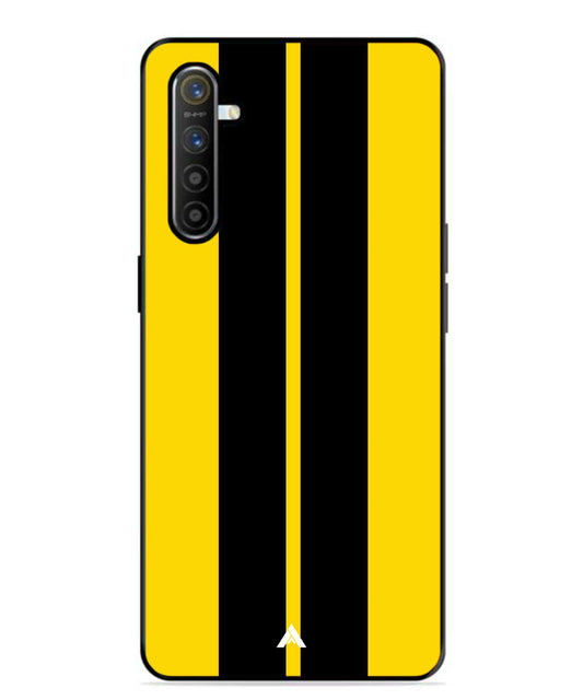 Stripe Pattern 4 Metal Back Cover Phone Case for Realme XT