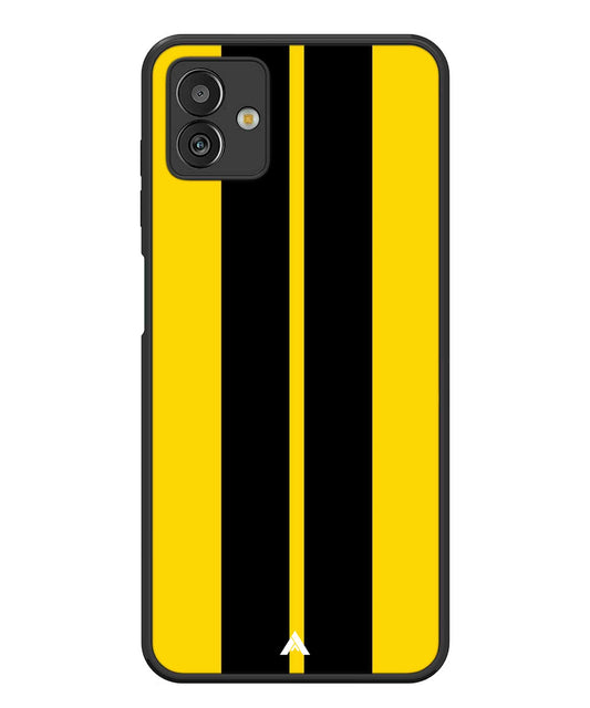 Stripe Pattern 4 Metal Back Cover Phone Case for Samsugn Galaxy M13 5G
