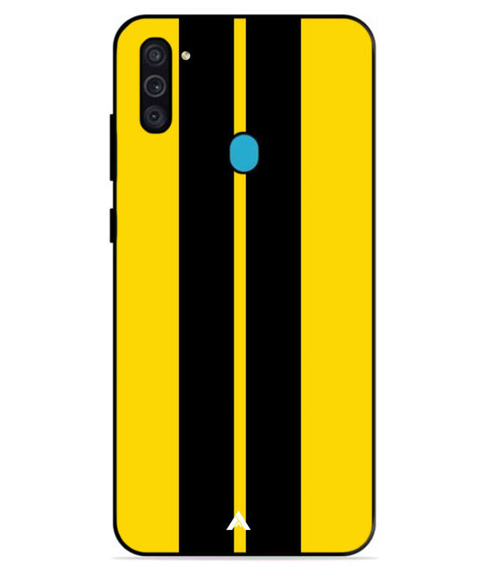 Stripe Pattern 4 Metal Back Cover Phone Case for Samsung Galaxy A11