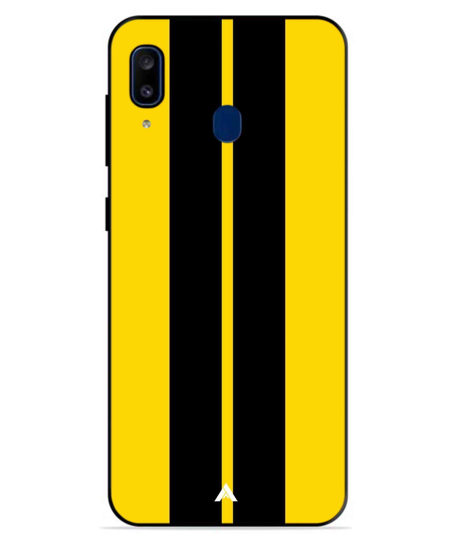 Stripe Pattern 4 Metal Back Cover Phone Case for Samsung Galaxy A20