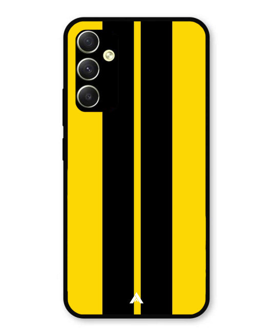 Stripe Pattern 4 Metal Back Cover Phone Case for Samsung Galaxy A34 5G