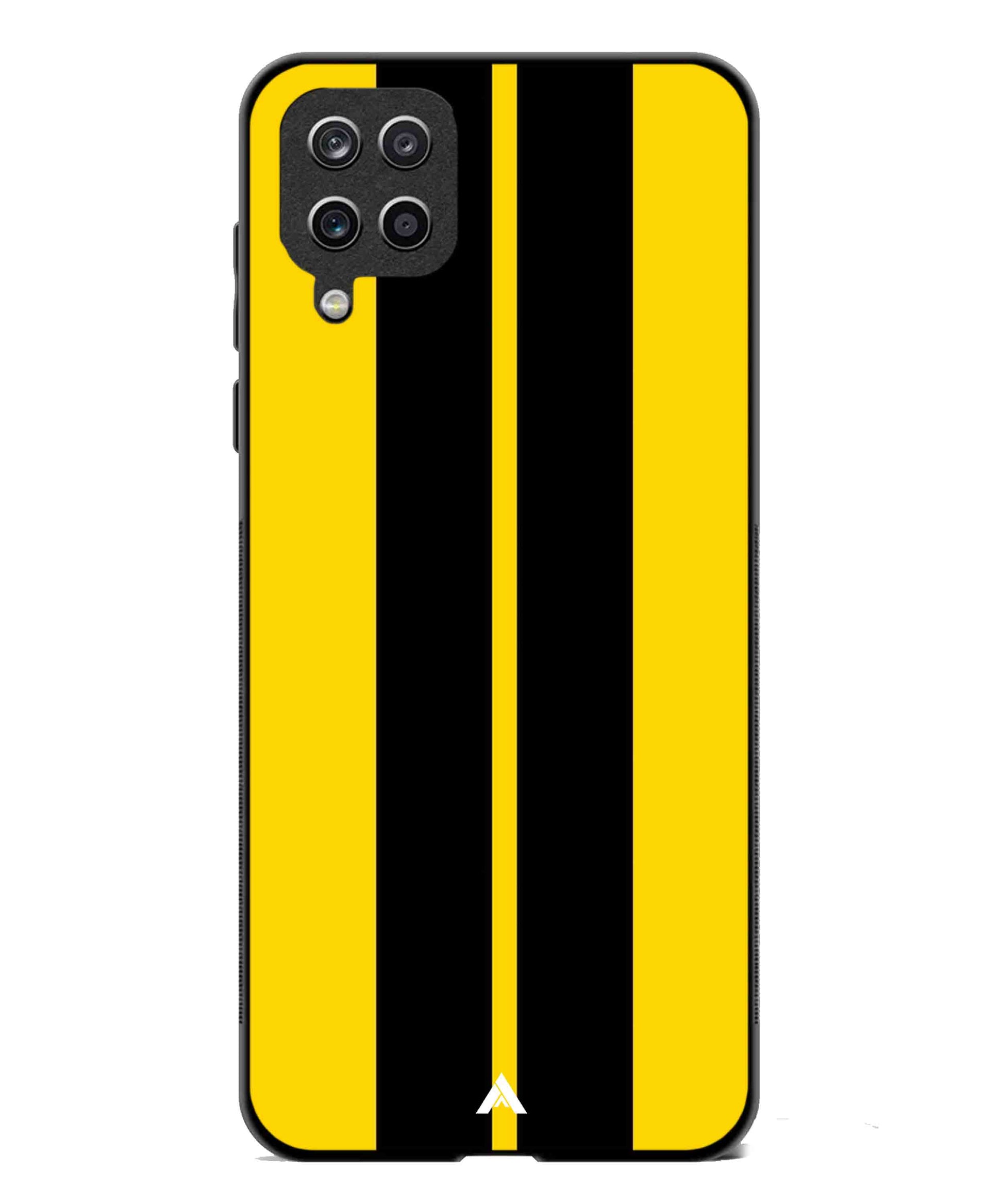 Stripe Pattern 4 Metal Back Cover Phone Case for Samsung Galaxy A42