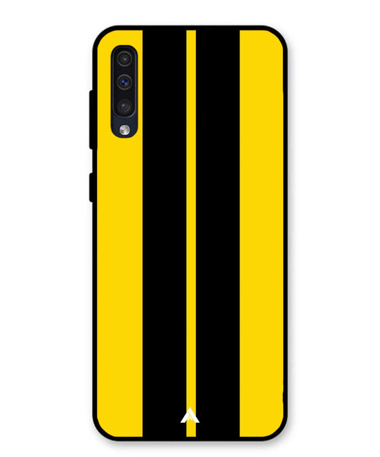 Stripe Pattern 4 Metal Back Cover Phone Case for Samsung Galaxy A50