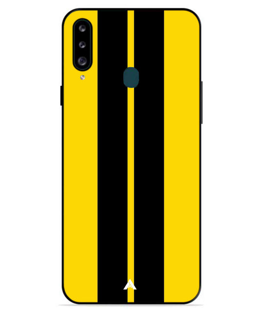 Stripe Pattern 4 Metal Back Cover Phone Case for Samsung Galaxy A70