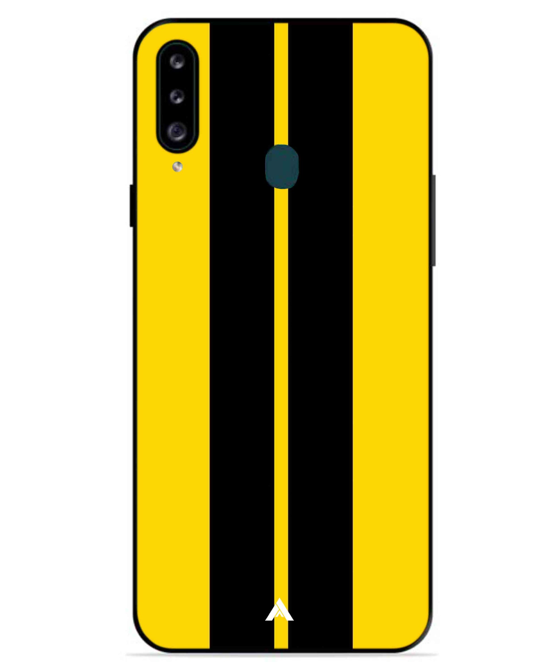 Stripe Pattern 4 Metal Back Cover Phone Case for Samsung Galaxy A70s