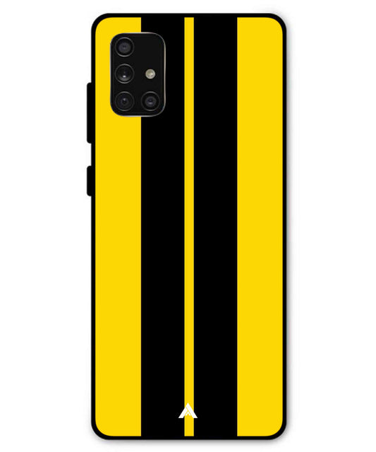 Stripe Pattern 4 Metal Back Cover Phone Case for Samsung Galaxy A71