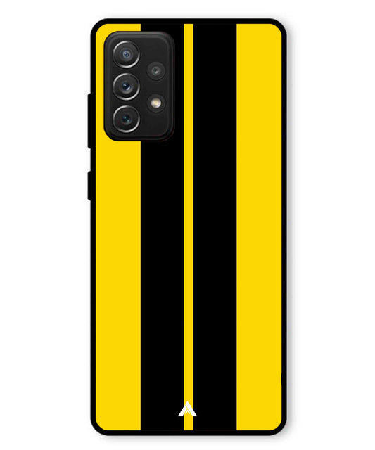 Stripe Pattern 4 Metal Back Cover Phone Case for Samsung Galaxy A72
