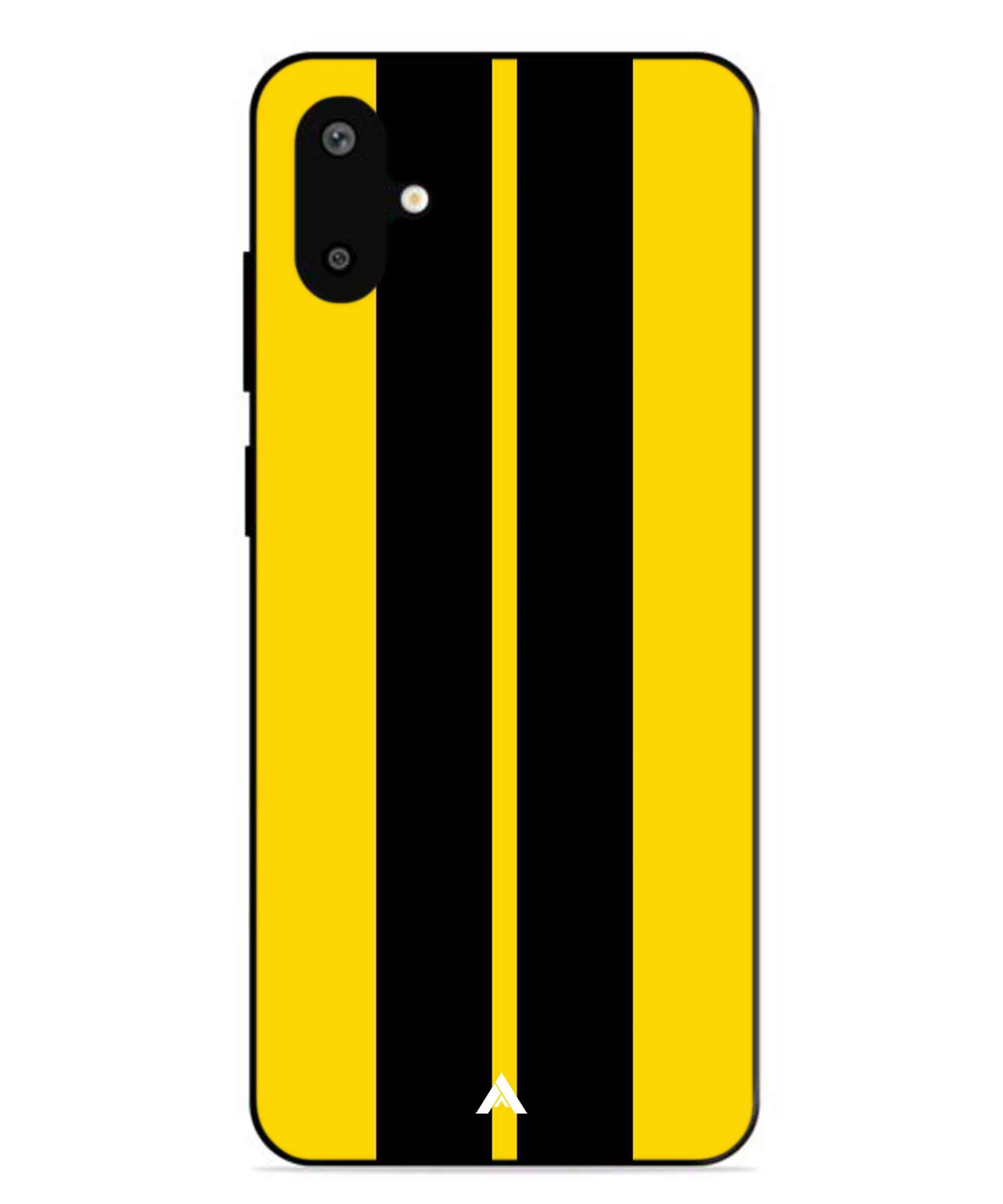 Stripe Pattern 4 Metal Back Cover Phone Case for Samsung Galaxy F06