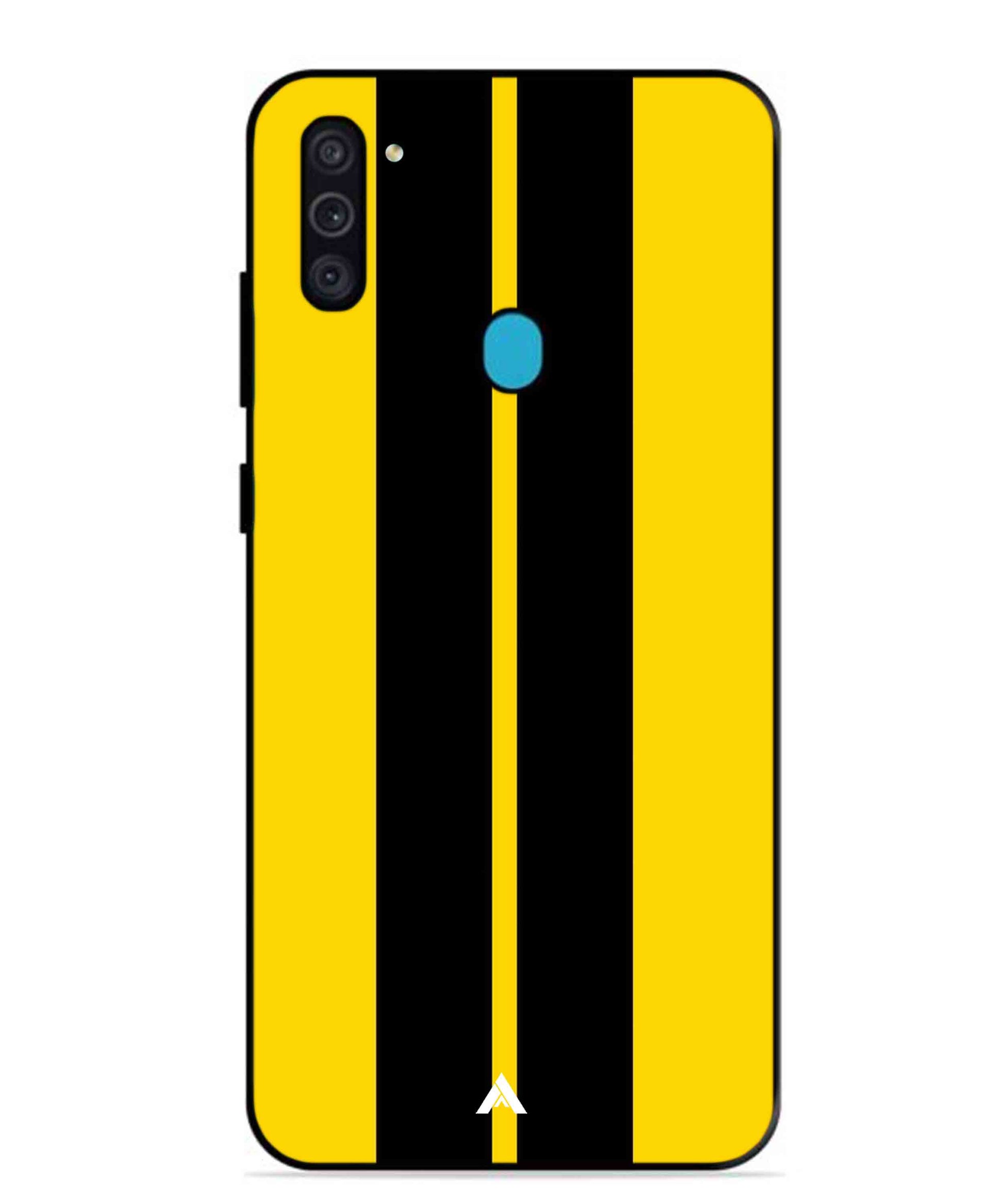 Stripe Pattern 4 Metal Back Cover Phone Case for Samsung Galaxy M11