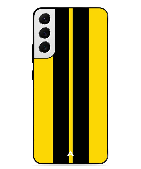 Stripe Pattern 4 Metal Back Cover Phone Case for Samsung Galaxy S21 Fe