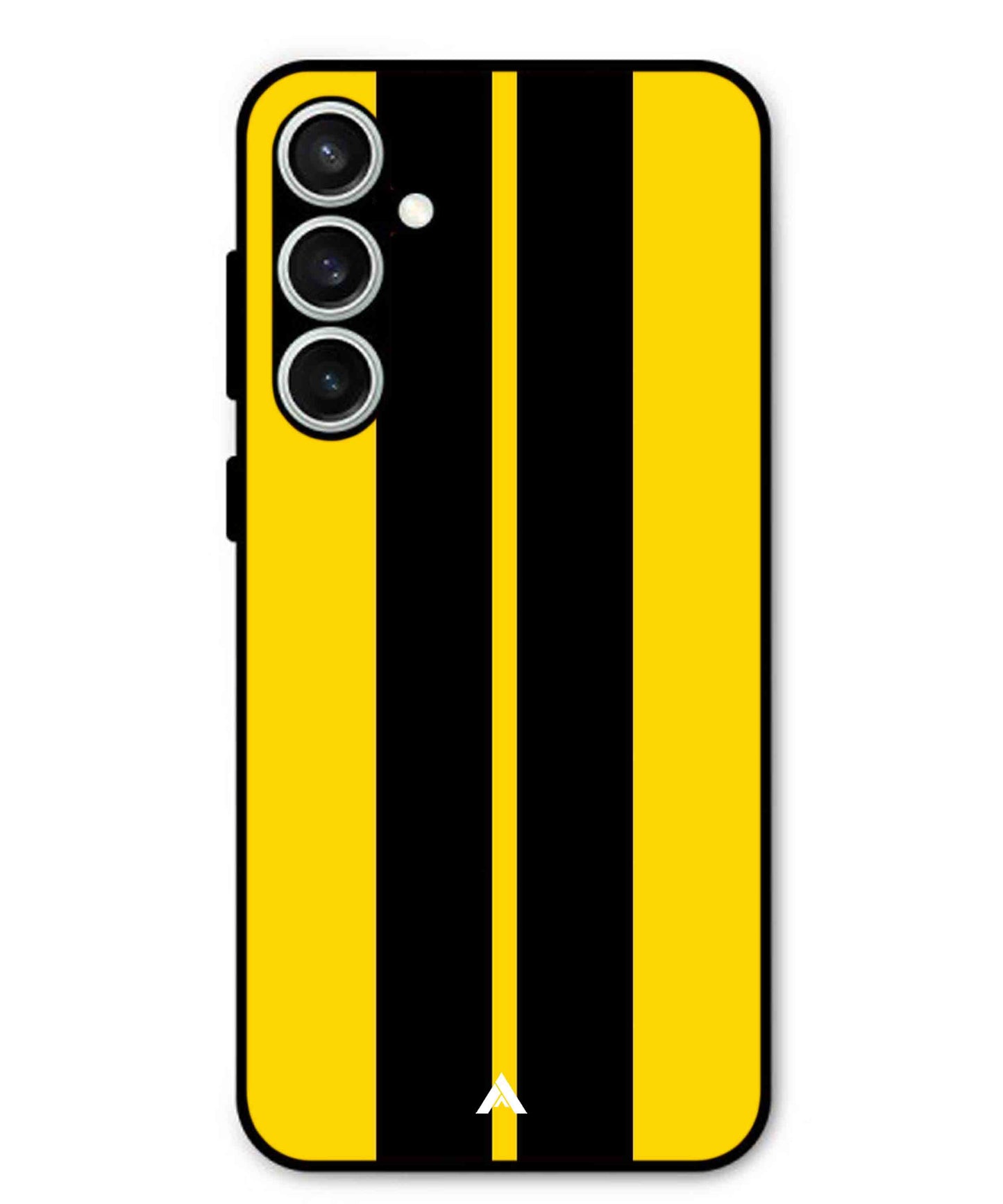 Stripe Pattern 4 Metal Back Cover Phone Case for Samsung Galaxy S23 Fe