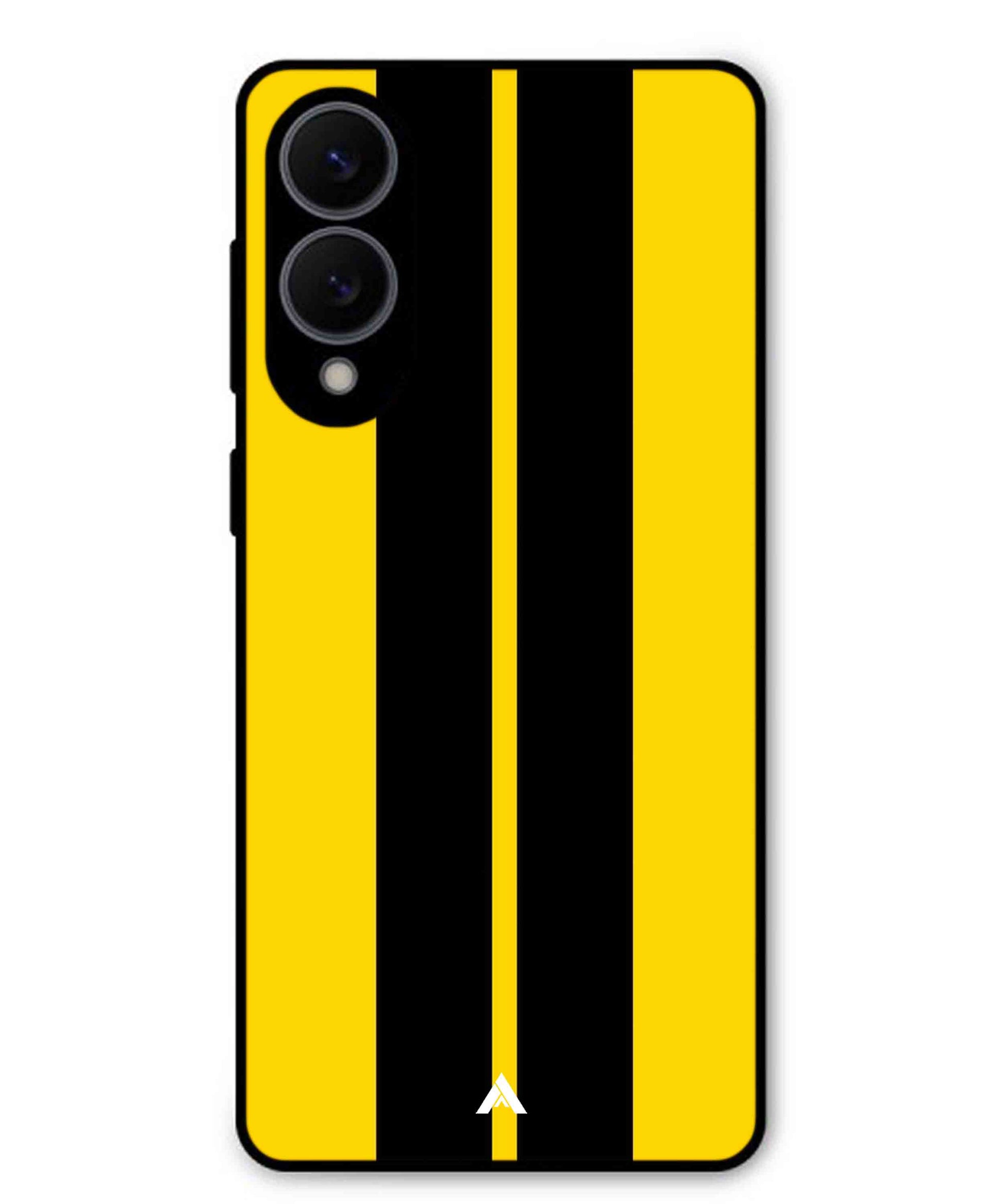 Stripe Pattern 4 Metal Back Cover Phone Case for Samsung Galaxy S25 Edge