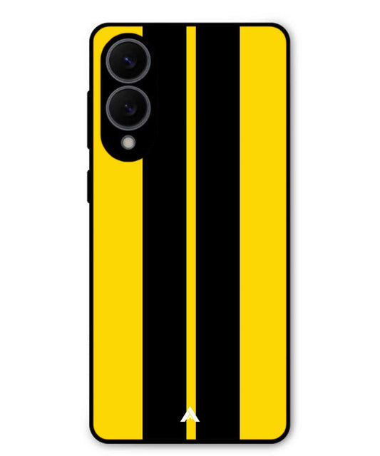 Stripe Pattern 4 Metal Back Cover Phone Case for Samsung Galaxy S25 Edge