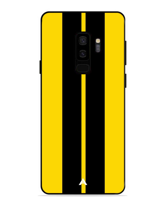 Stripe Pattern 4 Metal Back Cover Phone Case for Samsung Galaxy S9 Plus