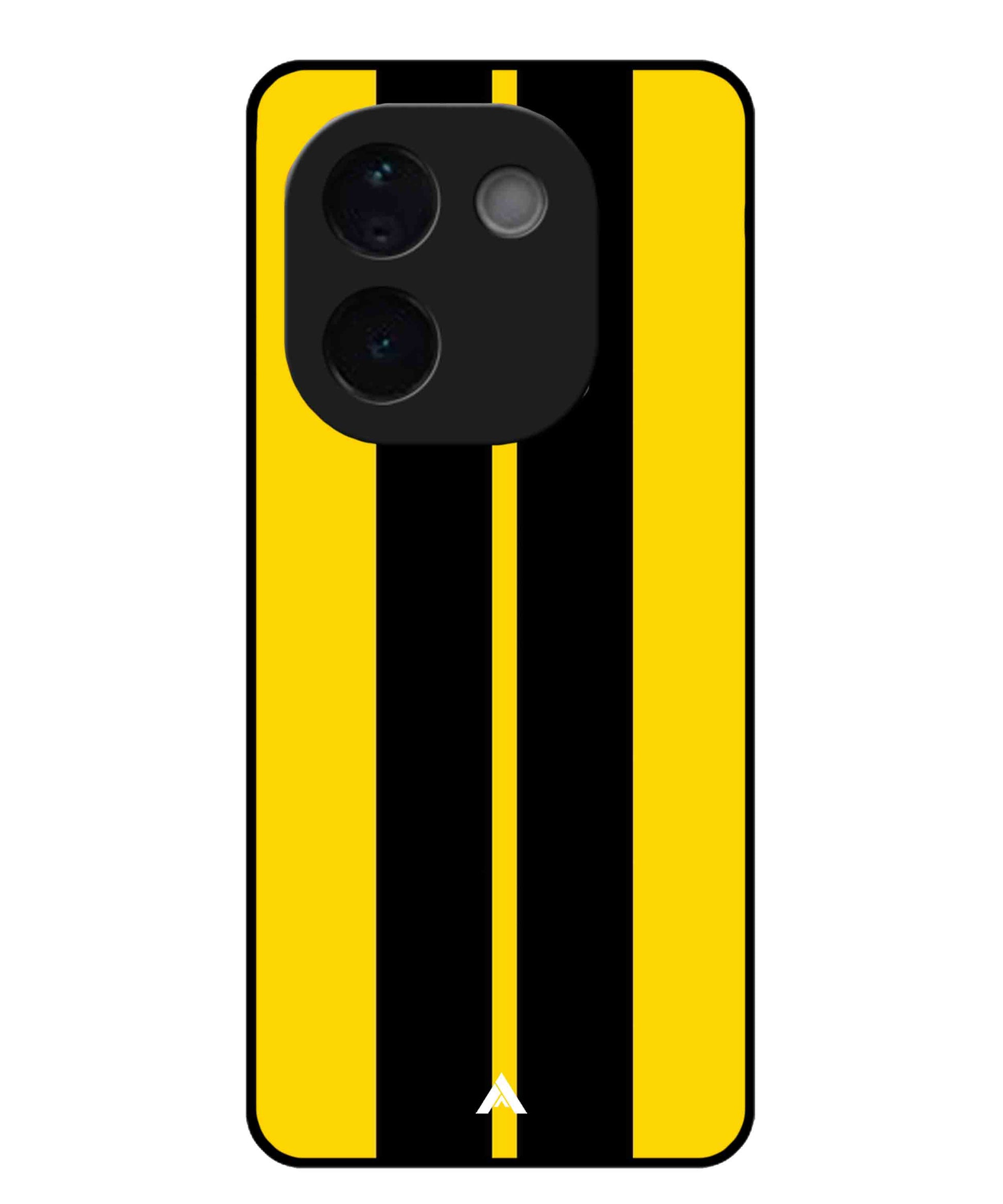 Stripe Pattern 4 Metal Back Cover Phone Case for Vivo T3 Pro