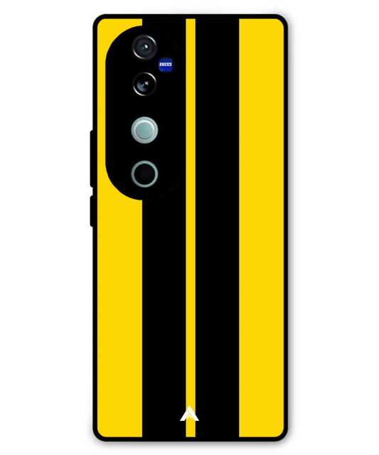 Stripe Pattern 4 Metal Back Cover Phone Case for Vivo T3 Ultra