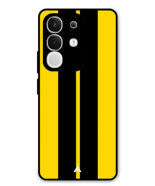 Stripe Pattern 4 Metal Back Cover Phone Case for Vivo T4X