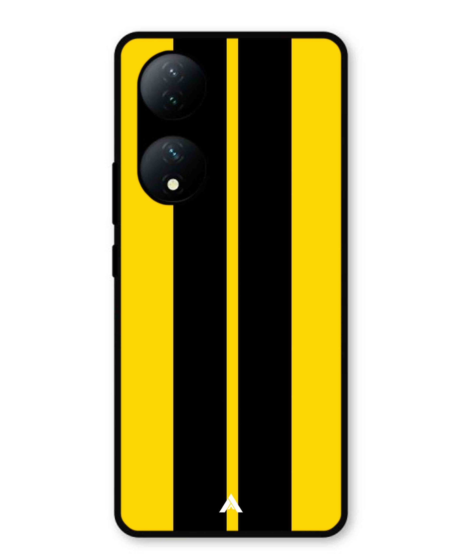 Stripe Pattern 4 Metal Back Cover Phone Case for Vivo Y100