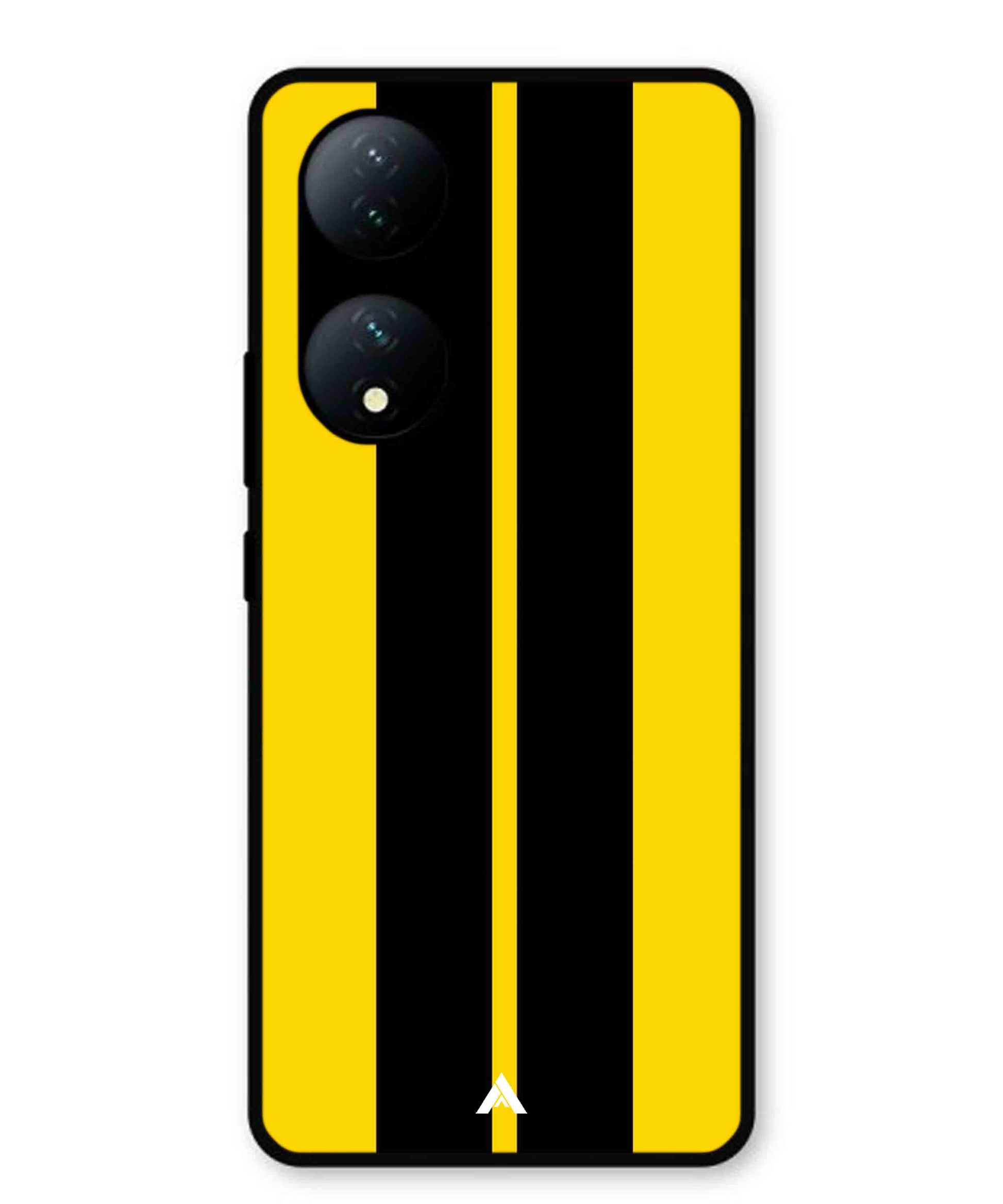 Stripe Pattern 4 Metal Back Cover Phone Case for Vivo Y100a