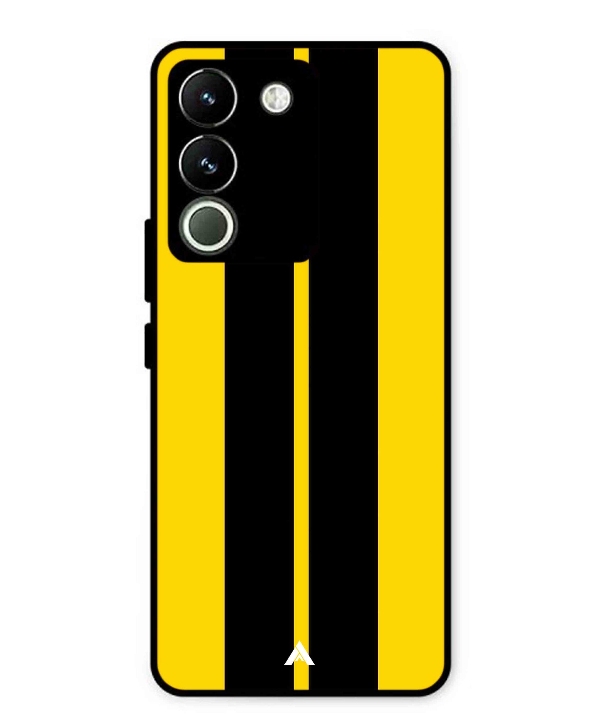 Stripe Pattern 4 Metal Back Cover Phone Case for Vivo Y200