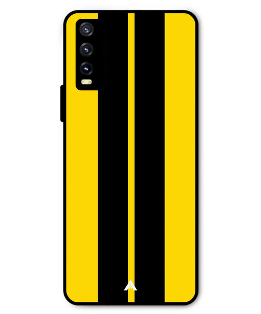 Stripe Pattern 4 Metal Back Cover Phone Case for Vivo Y20i
