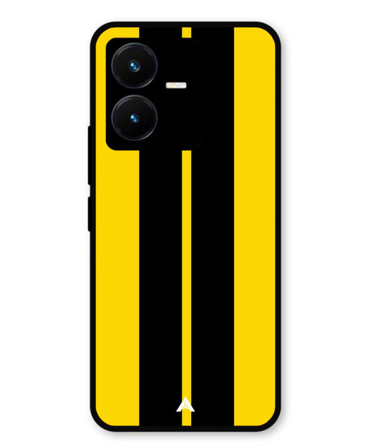 Stripe Pattern 4 Metal Back Cover Phone Case for Vivo Y22