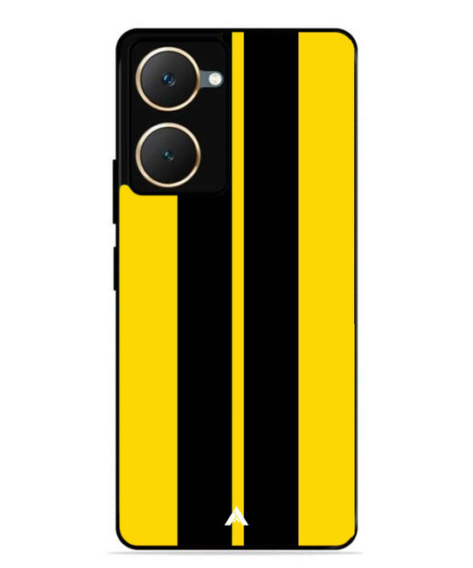 Stripe Pattern 4 Metal Back Cover Phone Case for Vivo Y28s