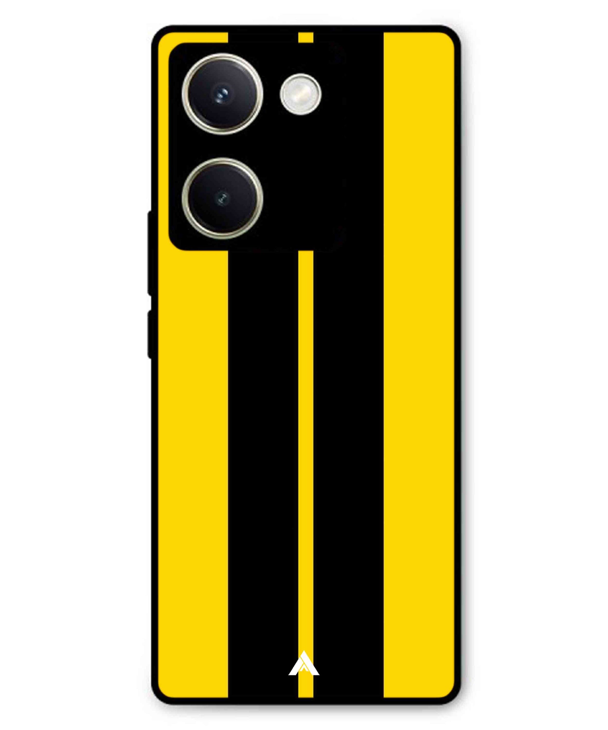 Stripe Pattern 4 Metal Back Cover Phone Case for Vivo Y300 Plus