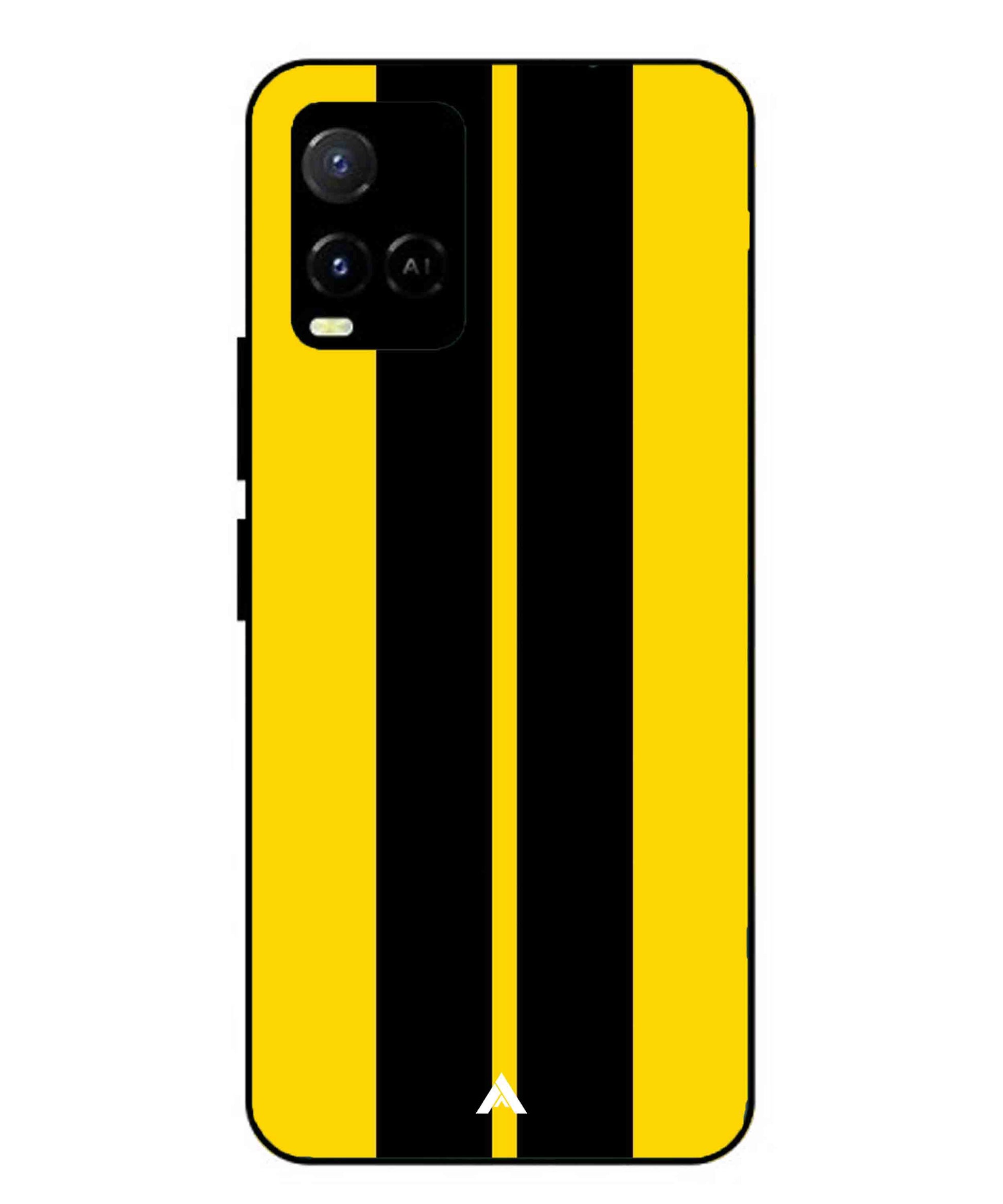 Stripe Pattern 4 Metal Back Cover Phone Case for Vivo Y33s