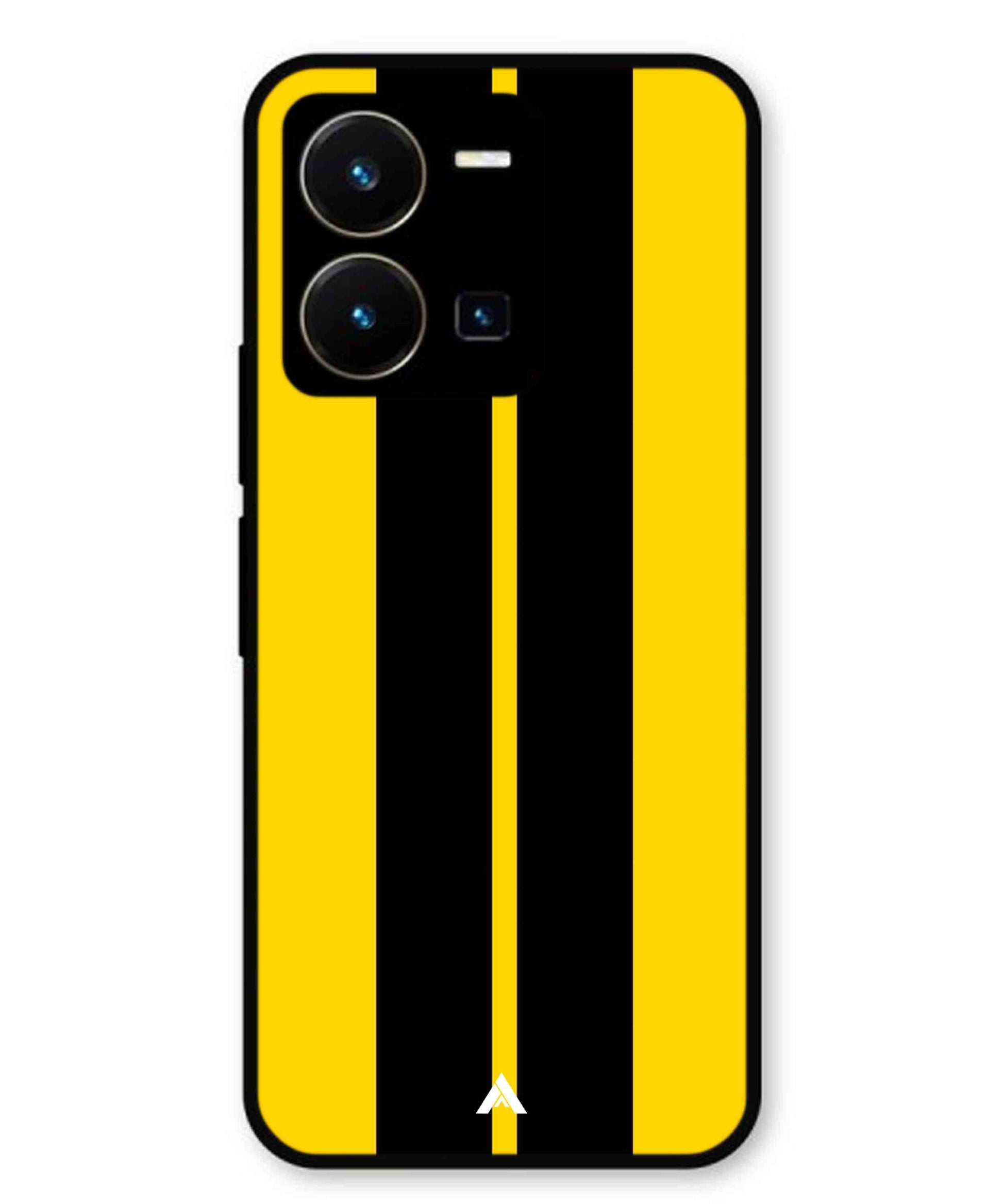 Stripe Pattern 4 Metal Back Cover Phone Case for Vivo Y35