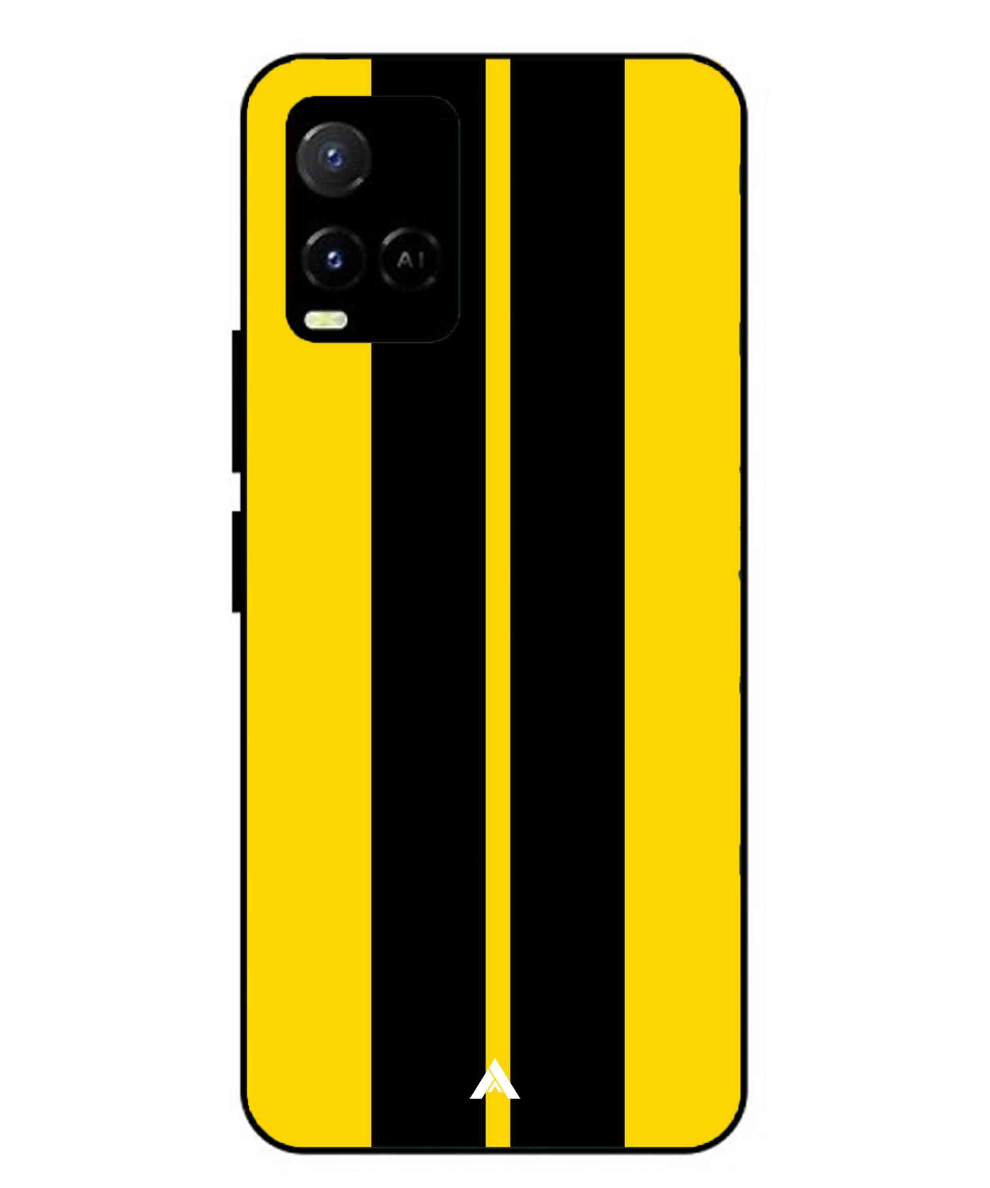 Stripe Pattern 4 Metal Back Cover Phone Case for Vivo Y36