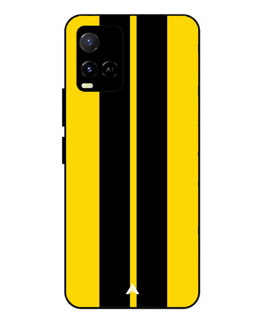 Stripe Pattern 4 Metal Back Cover Phone Case for Vivo Y36