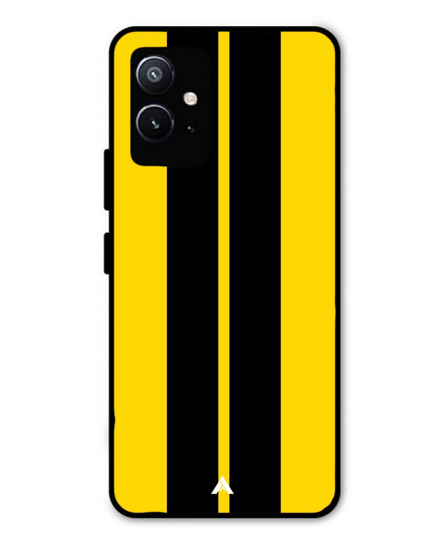 Stripe Pattern 4 Metal Back Cover Phone Case for Vivo Y75 5G
