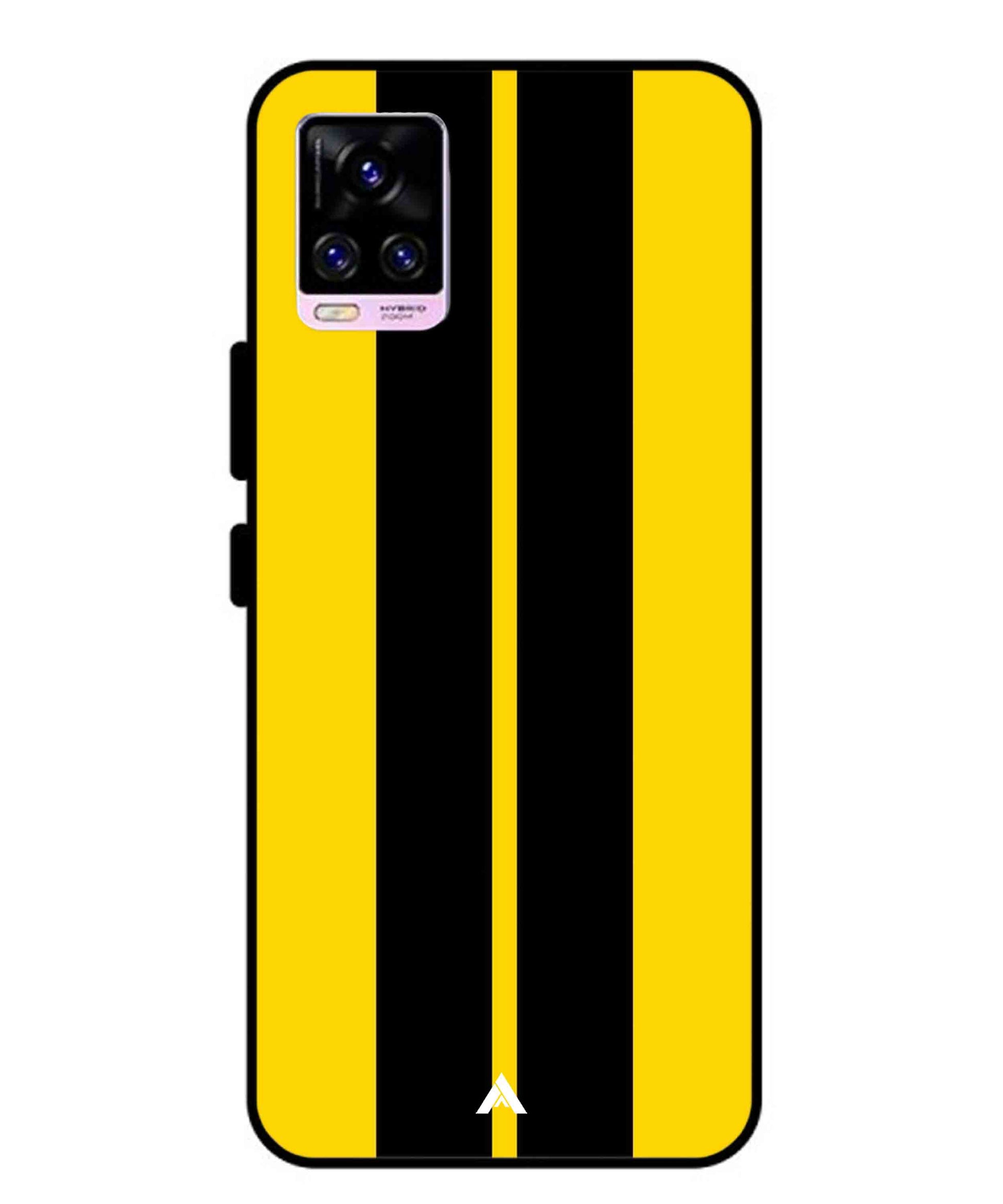 Stripe Pattern 4 Metal Back Cover Phone Case for Vivo v20 Pro