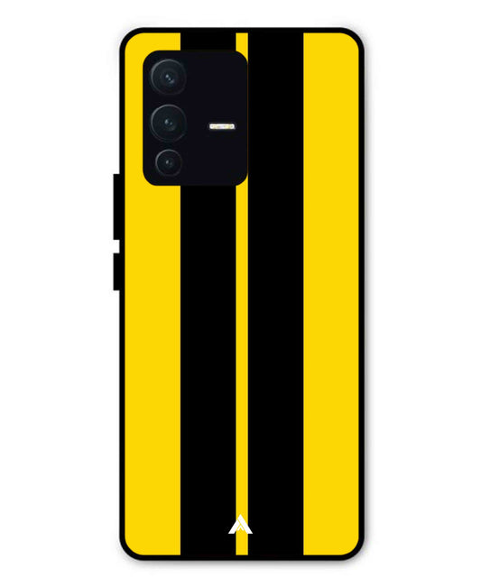 Stripe Pattern 4 Metal Back Cover Phone Case for Vivo v23 Pro